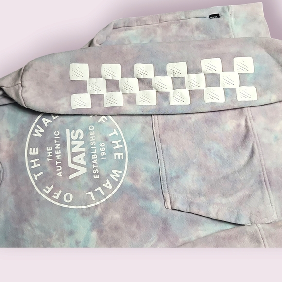 Vans Girls Tie-Dye Hoodie Purple Blue Size Small - Picture 4 of 5